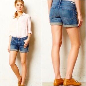 Pilcro and the Letterpress Anthropologie Jean Shorts size 28